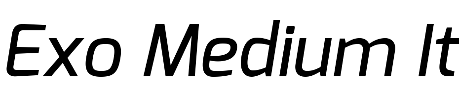 Exo Medium Italic Font Download Free