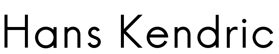 Hans Kendrick Regular Font Download Free