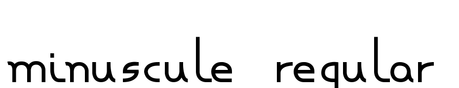 Minuscule Regular Fuente Descargar Gratis