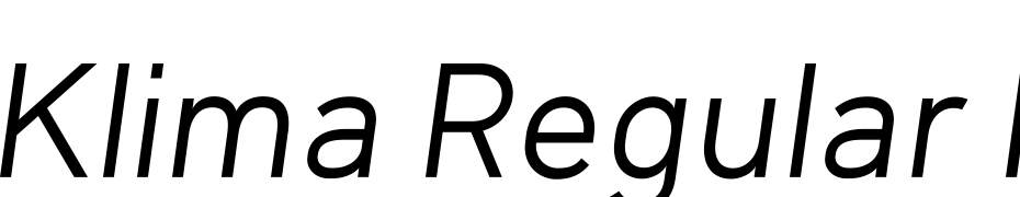 Klima Regular Italic Font Download Free