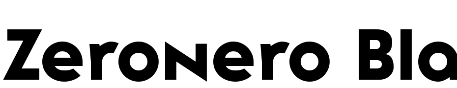 Zeronero Black Font Download Free