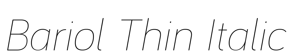 Bariol Thin Italic Font Download Free
