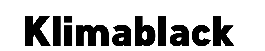 Klima Black Font Download Free