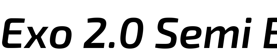 Exo 2.0 Semi Bold Italic Font Download Free