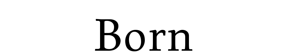 Born Scarica Caratteri Gratis