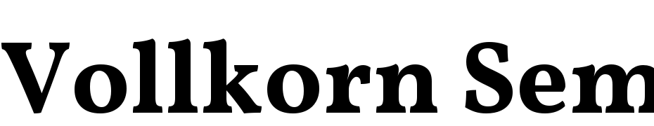 Vollkorn Semibold Yazı tipi ücretsiz indir