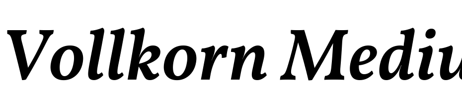 Vollkorn Medium Italic Polices Telecharger