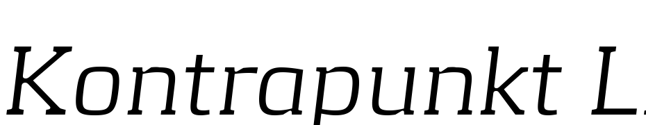 Kontrapunkt Light Italic Font Download Free