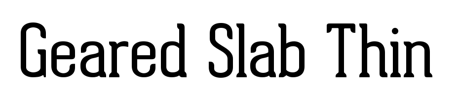 Geared Slab Thin Font Download Free
