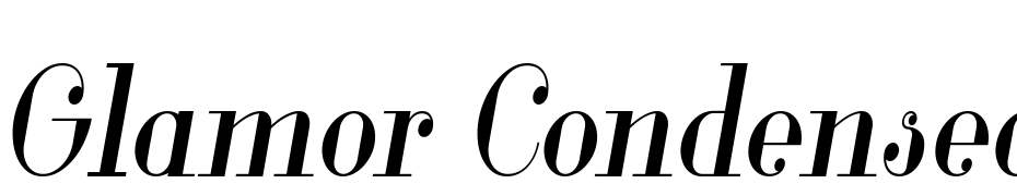 Glamor Condensed Italic Scarica Caratteri Gratis