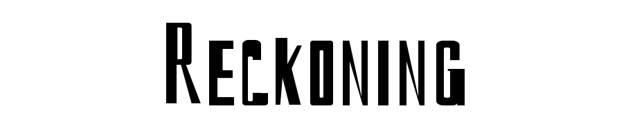 Reckoning Font Download Free