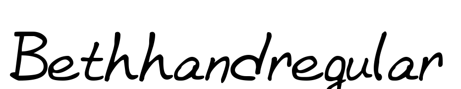 Beth Hand Regular Font Download Free