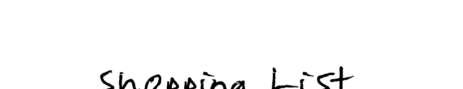 Shopping List Fuente Descargar Gratis
