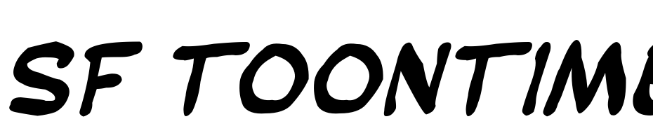 SF Toontime Blotch Bold Italic Font Download Free