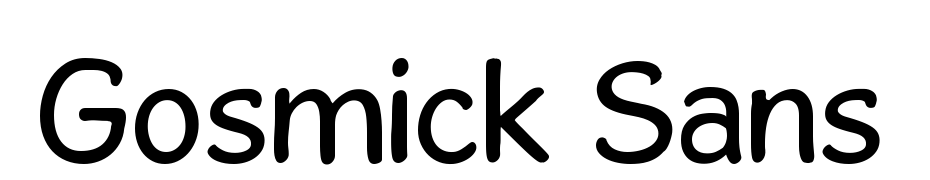 Gosmick Sans Font Download Free
