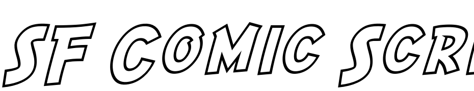 SF Comic Script Outline Font Download Free