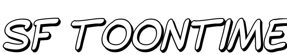 SF Toontime Shaded Italic Font Download Free