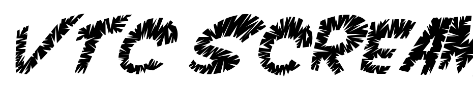 VTC Scream It Loud Sliced Italic Font Download Free