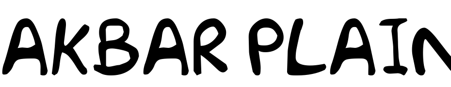 Akbar Plain Font Download Free