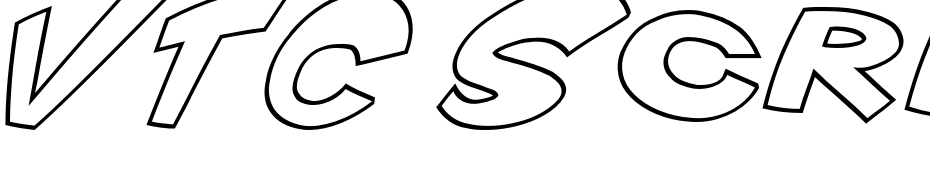 VTC Scream It Loud Outline Italic Font Download Free