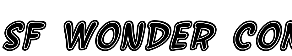 SF Wonder Comic Inline Italic Font Download Free