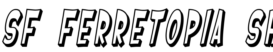 SF Ferretopia Shaded Oblique Font Download Free