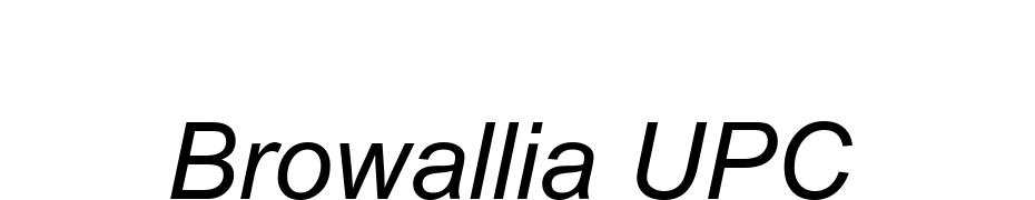 Browallia UPC Italic Polices Telecharger