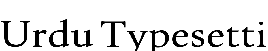 Urdu Typesetting Font Download Free