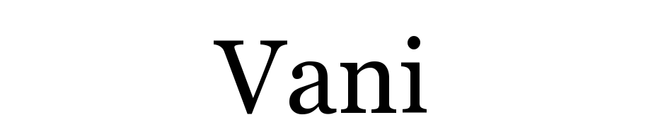 Vani Font Download Free