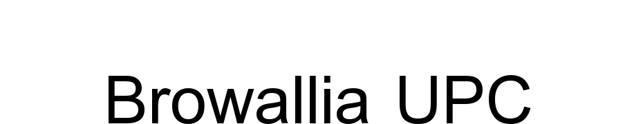 Browallia UPC Font Download Free