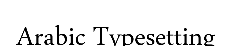 Arabic Typesetting Font Download Free