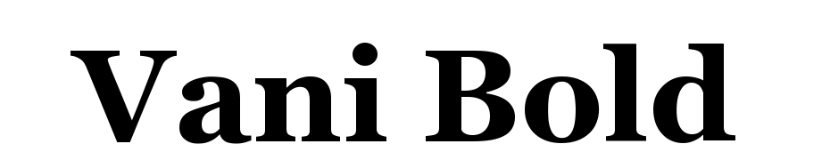 Vani Bold Font Download Free