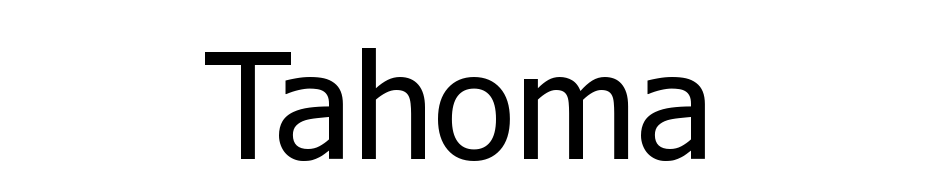 Tahoma Font Download Free