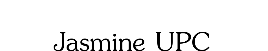Jasmine UPC Font Download Free