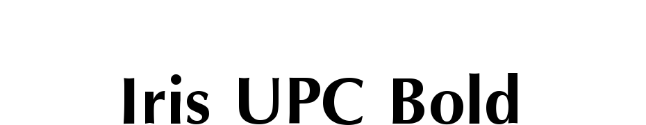 Iris UPC Bold Font Download Free