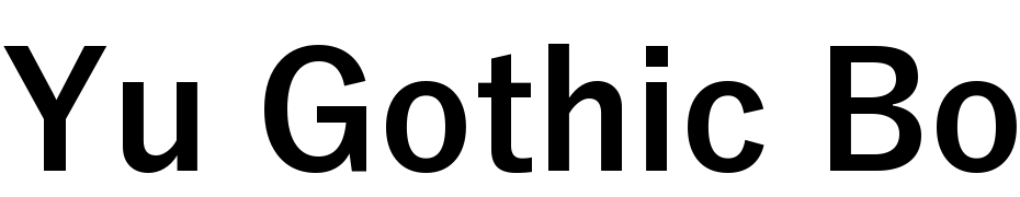 Yu Gothic Bold Font Download Free