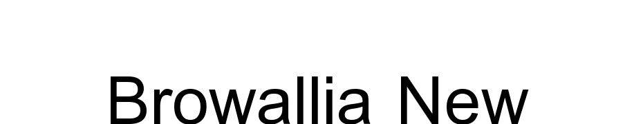 Browallia New Fuente Descargar Gratis
