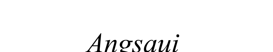 Angsana UPC Italic Font Download Free