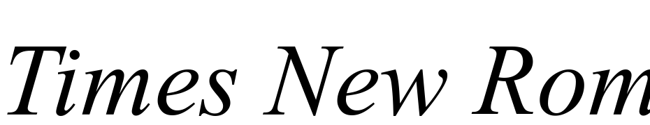 Times New Roman Italic Font Download Free