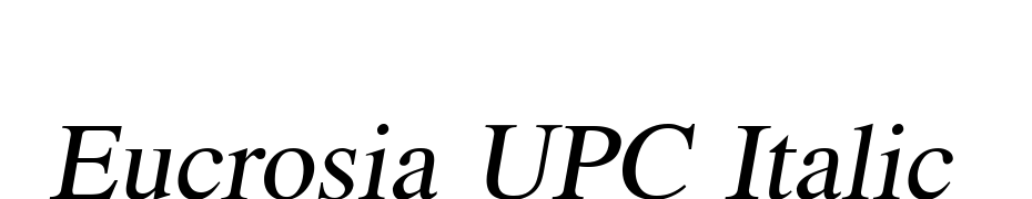 Eucrosia UPC Italic Font Download Free