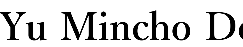 Yu Mincho Demibold Font Free Download