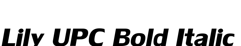 Lily UPC Bold Italic Font Download Free