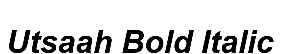 Utsaah Bold Italic Font Download Free