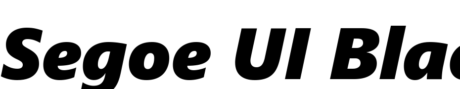 Segoe UI Black Italic Font Download Free