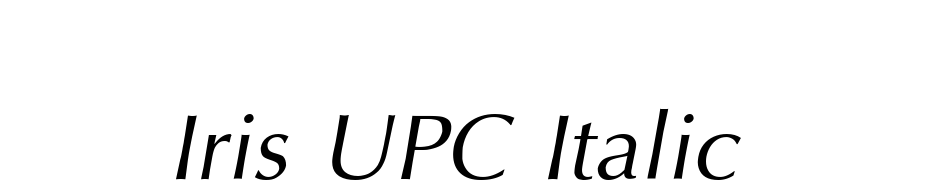 Iris UPC Italic Font Download Free