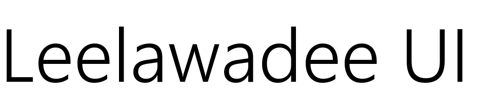 Leelawadee UI Semilight Normal Font Download Free