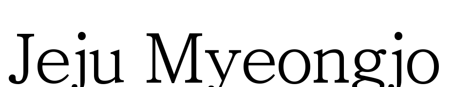 Jeju Myeongjo Font Download Free