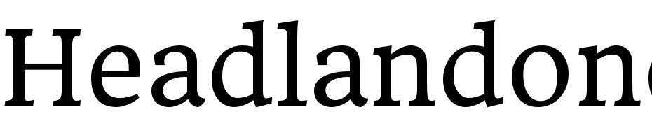 Headland One Regular Font Download Free