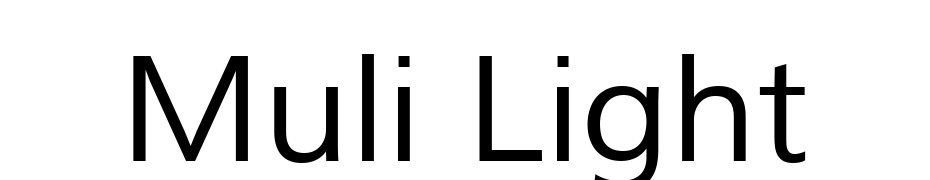 Muli Light Yazı tipi ücretsiz indir