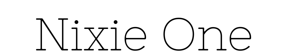 Nixie One Scarica Caratteri Gratis